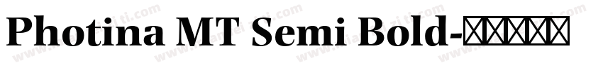 Photina MT Semi Bold字体转换